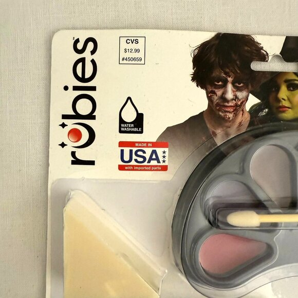 Rubies Complete Makeup Halloween Costume Kit Grease Cream Fake Blood Creepy Skin - Picture 10 of 13